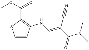 methyl 3-{[2-cyano-3-(dimethylamino)-3-oxoprop-1-enyl]amino}thiophene-2-car boxylate Struktur