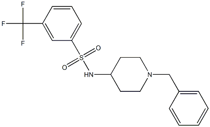 N1-(1-benzyl-4-piperidyl)-3-(trifluoromethyl)benzene-1-sulfonamide Struktur