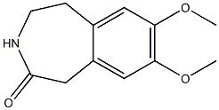 7,8-dimethoxy-1,3,4,5-tetrahydro-2H-3-benzazepin-2-one Struktur