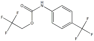 2,2,2-trifluoroethyl 4-(trifluoromethyl)phenylcarbamate Struktur