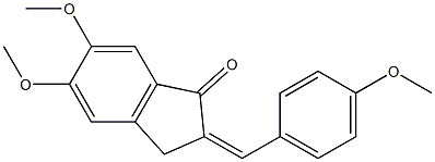 5,6-dimethoxy-2-[(Z)-(4-methoxyphenyl)methylidene]-1H-inden-1(3H)-one Struktur