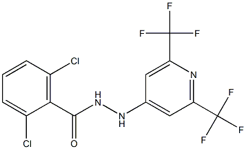 N'-[2,6-bis(trifluoromethyl)-4-pyridinyl]-2,6-dichlorobenzenecarbohydrazide Struktur