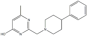 6-methyl-2-[(4-phenylpiperidino)methyl]-4-pyrimidinol Struktur