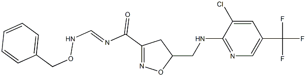 N-{[(benzyloxy)amino]methylene}-5-({[3-chloro-5-(trifluoromethyl)-2-pyridinyl]amino}methyl)-4,5-dihydro-3-isoxazolecarboxamide Struktur