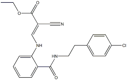 ethyl 3-(2-{[(4-chlorophenethyl)amino]carbonyl}anilino)-2-cyanoacrylate Struktur