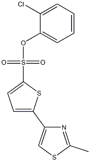 2-chlorophenyl 5-(2-methyl-1,3-thiazol-4-yl)thiophene-2-sulfonate Struktur