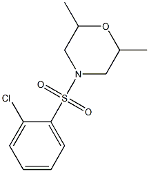 4-[(2-chlorophenyl)sulfonyl]-2,6-dimethylmorpholine Struktur