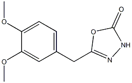 5-(3,4-dimethoxybenzyl)-2,3-dihydro-1,3,4-oxadiazol-2-one Struktur