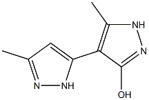 3-Hydroxy-5-methyl-4-(3-methylpyrazol-5-yl)pyrazole Struktur