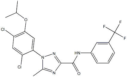 1-(2,4-dichloro-5-isopropoxyphenyl)-5-methyl-N-[3-(trifluoromethyl)phenyl]-1H-1,2,4-triazole-3-carboxamide Struktur