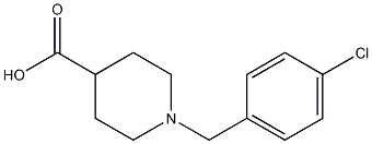 N-(4-Chlorobenzyl)-piperidin-4-carboxylic acid Struktur