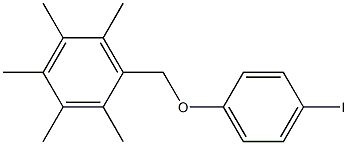 1-[(4-iodophenoxy)methyl]-2,3,4,5,6-pentamethylbenzene Struktur