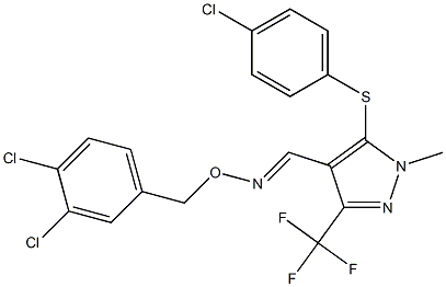 5-[(4-chlorophenyl)sulfanyl]-1-methyl-3-(trifluoromethyl)-1H-pyrazole-4-carbaldehyde O-(3,4-dichlorobenzyl)oxime Struktur