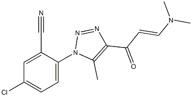 5-chloro-2-{4-[3-(dimethylamino)acryloyl]-5-methyl-1H-1,2,3-triazol-1-yl}benzonitrile Struktur