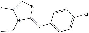 N-(4-chlorophenyl)-N-[(2Z)-3-ethyl-4-methyl-1,3-thiazol-2(3H)-ylidene]amine Struktur