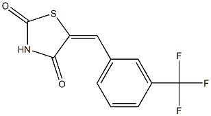 5-{(E)-[3-(trifluoromethyl)phenyl]methylidene}-1,3-thiazolane-2,4-dione Struktur