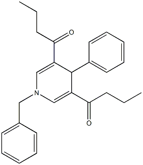 1-(1-benzyl-5-butyryl-4-phenyl-1,4-dihydropyridin-3-yl)butan-1-one Struktur