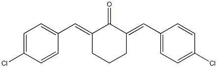 2,6-di(4-chlorobenzylidene)cyclohexan-1-one Struktur