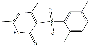 3-[(2,5-dimethylphenyl)sulfonyl]-4,6-dimethyl-2(1H)-pyridinone Struktur