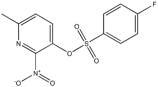 6-methyl-2-nitro-3-pyridyl 4-fluorobenzene-1-sulfonate Struktur