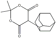 5-(2-adamantyl)-2,2-dimethyl-1,3-dioxane-4,6-dione Struktur