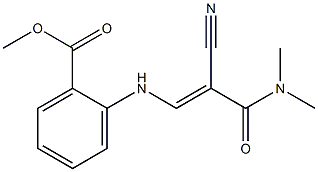 methyl 2-{[2-cyano-3-(dimethylamino)-3-oxoprop-1-enyl]amino}benzoate Struktur