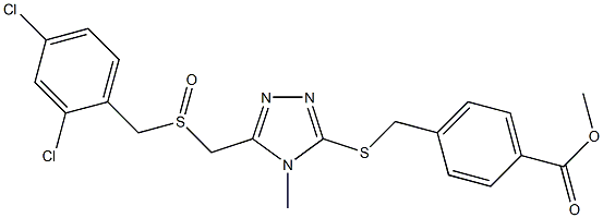 methyl 4-{[(5-{[(2,4-dichlorobenzyl)sulfinyl]methyl}-4-methyl-4H-1,2,4-triazol-3-yl)sulfanyl]methyl}benzenecarboxylate Struktur