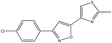 3-(4-chlorophenyl)-5-(2-methyl-1,3-thiazol-4-yl)isoxazole Struktur