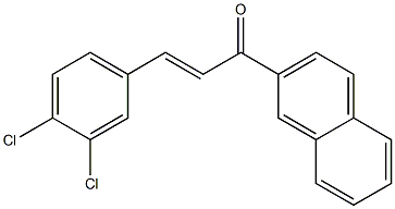 3-(3,4-dichlorophenyl)-1-(2-naphthyl)prop-2-en-1-one Struktur