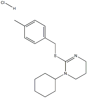 1-cyclohexyl-2-[(4-methylbenzyl)thio]-1,4,5,6-tetrahydropyrimidine hydrochloride Struktur