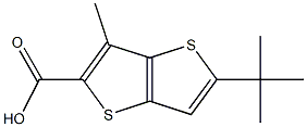 5-(tert-butyl)-3-methylthieno[3,2-b]thiophene-2-carboxylic acid Struktur