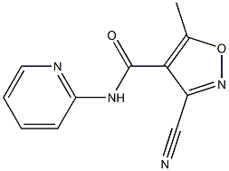 3-cyano-5-methyl-N-(2-pyridinyl)-4-isoxazolecarboxamide Struktur