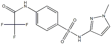 2,2,2-trifluoro-N-(4-{[(1-methyl-1H-pyrazol-3-yl)amino]sulfonyl}phenyl)acetamide Struktur