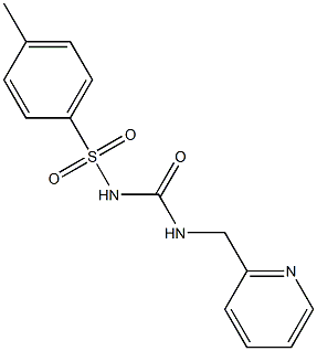 2-{[({[(4-methylphenyl)sulfonyl]amino}carbonyl)amino]methyl}pyridine Struktur