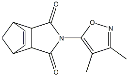 4-(3,4-dimethyl-5-isoxazolyl)-4-azatricyclo[5.2.1.0~2,6~]dec-8-ene-3,5-dione Struktur