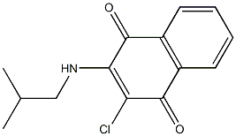 2-chloro-3-(isobutylamino)-1,4-dihydronaphthalene-1,4-dione Struktur