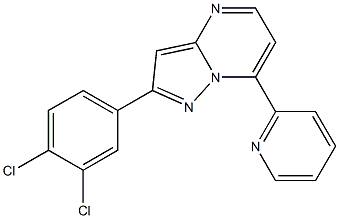 2-(3,4-dichlorophenyl)-7-(2-pyridinyl)pyrazolo[1,5-a]pyrimidine Struktur