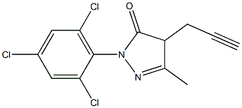 5-methyl-4-(2-propynyl)-2-(2,4,6-trichlorophenyl)-2,4-dihydro-3H-pyrazol-3-one Struktur