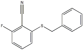 2-Benzylthio-6-fluorobenzonitrile Struktur