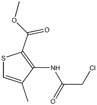 methyl 3-[(2-chloroacetyl)amino]-4-methyl-2-thiophenecarboxylate Struktur