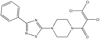 2,3,3-trichloro-1-[4-(3-phenyl-1,2,4-thiadiazol-5-yl)piperazino]prop-2-en-1-one Struktur