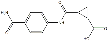 2-{[4-(aminocarbonyl)anilino]carbonyl}cyclopropanecarboxylic acid Struktur