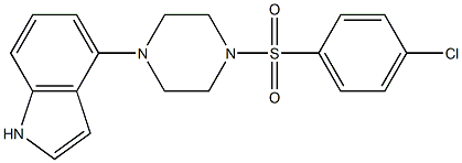 4-{4-[(4-chlorophenyl)sulfonyl]piperazino}-1H-indole Struktur