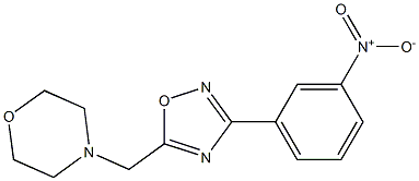 4-{[3-(3-nitrophenyl)-1,2,4-oxadiazol-5-yl]methyl}morpholine Struktur