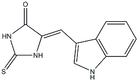 5-[(E)-1H-indol-3-ylmethylidene]-2-thioxotetrahydro-4H-imidazol-4-one Struktur