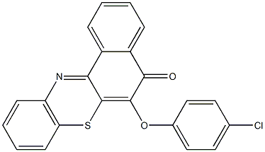 6-(4-chlorophenoxy)-5H-benzo[a]phenothiazin-5-one Struktur