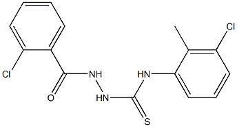 N1-(3-chloro-2-methylphenyl)-2-(2-chlorobenzoyl)hydrazine-1-carbothioamide Struktur