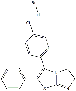 3-(4-chlorophenyl)-2-phenyl-5,6-dihydroimidazo[2,1-b][1,3]thiazole hydrobromide Struktur