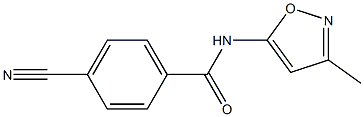 4-cyano-N-(3-methyl-5-isoxazolyl)benzenecarboxamide Struktur