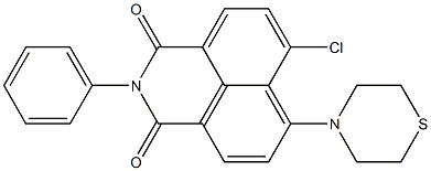 6-chloro-2-phenyl-7-(1,4-thiazinan-4-yl)-2,3-dihydro-1H-benzo[de]isoquinoline-1,3-dione Struktur